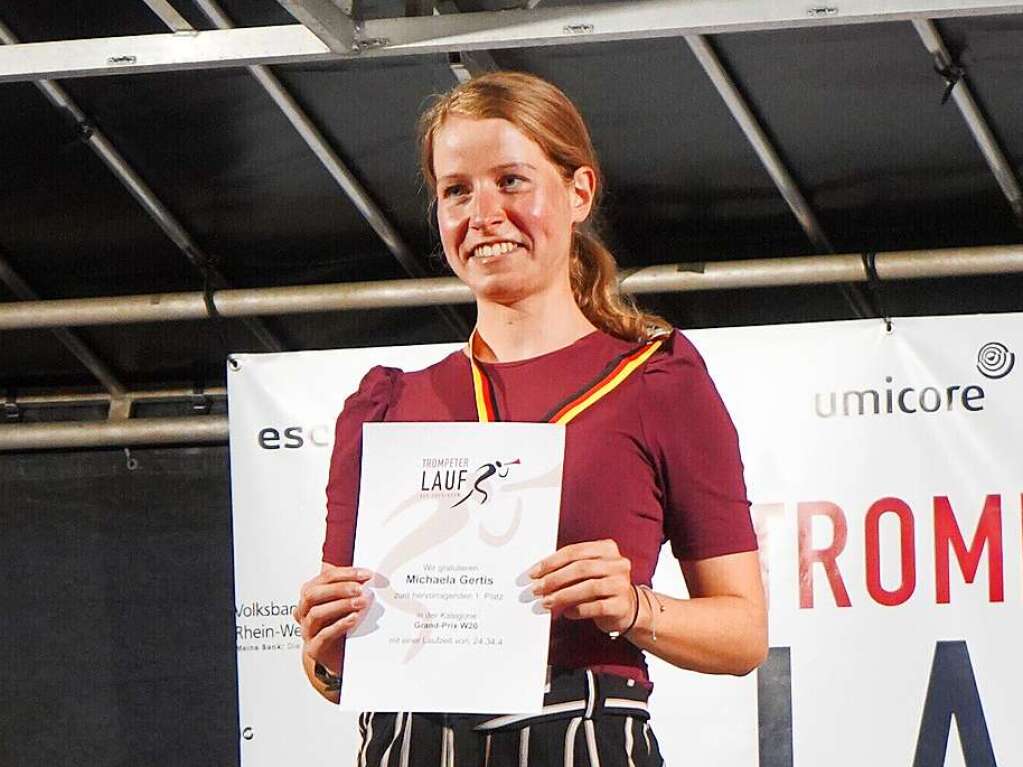 Die schnellste Luferin beim Grand Prix war Michaela Gertis.