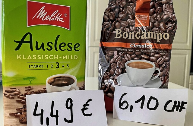 Der Einkauf von Kaffee,  Mehl oder But... Drittel gnstiger als in der Schweiz.  | Foto:  Duygu-D'Souza, Susann