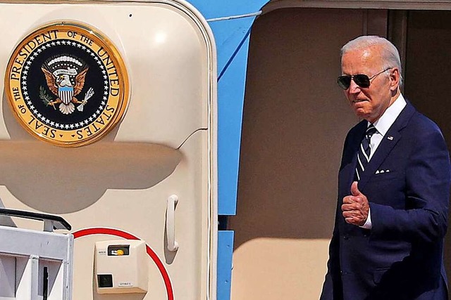 US-Prsident Joe Biden vor dem Abflug von Israel nach Saudi-Arabien  | Foto: ABIR SULTAN (AFP)
