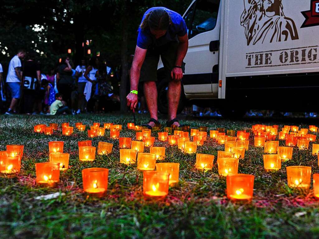 Sommer, Sonne und Temperaturen knapp unter 30 Grad Celsius waren die idealen Voraussetzungen fr das Lichterfest 2022 in Bad Krozingen.