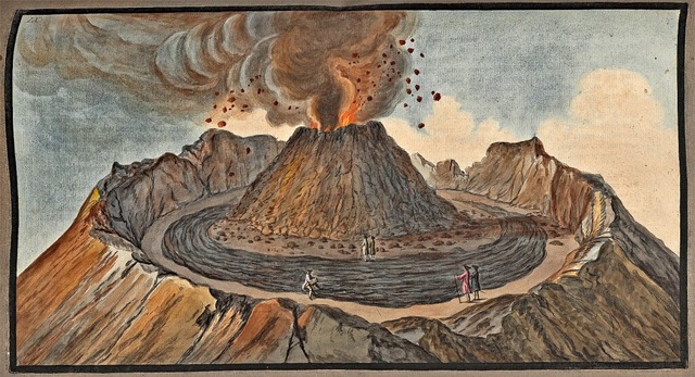 Der Vesuv kurz vor dem Ausbruch 1767: ...amiltons &#8222;Campi Phlegraei&#8220;  | Foto: Verlag Wissenschaftliche Buchgesellschaft