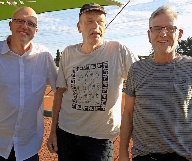 Der Vorsitzende des TC Murg-Laufenburg...dern Thomas Beinke  und Arno Widmann.   | Foto: Brigitte Chymo