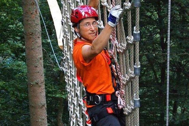 Adrenalin pur im Hochseilklettergarten in Titisee in 13 Metern Hhe