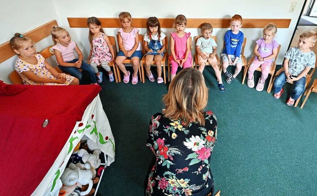 Betreuung in Spielgruppen ist ein Notbehelf fr ukrainische Kinder in Freiburg.  | Foto: Michael Bamberger