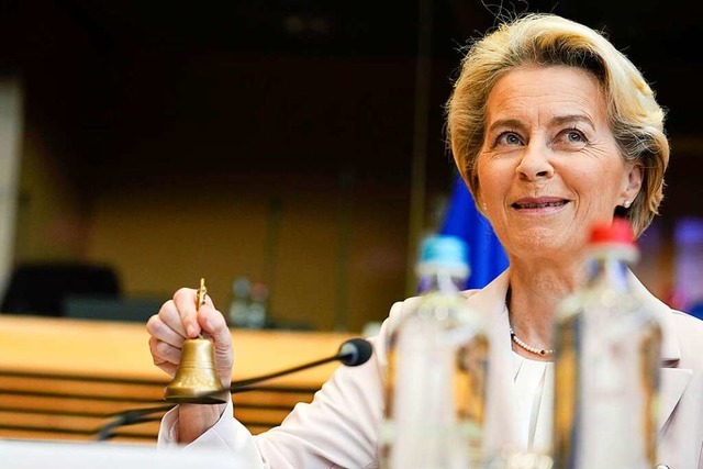 Ursula von der Leyen erffnet am Mittwoch die Sitzung der EU-Kommission  | Foto: Virginia Mayo (dpa)