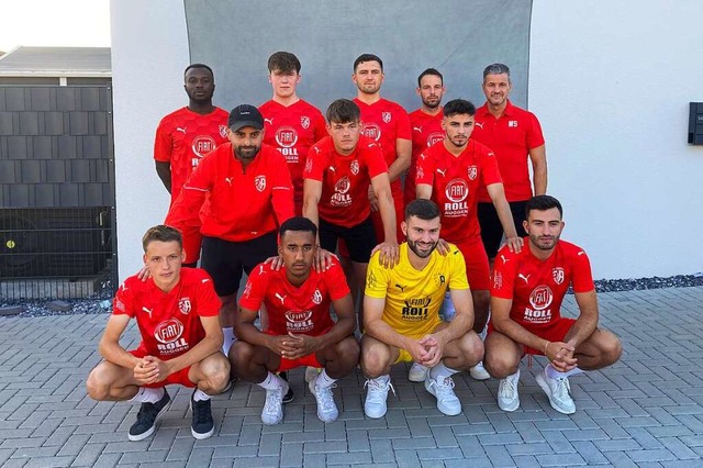 Die Zugnge des FC Auggen bei der Team...Rohdenburg, Kevin Zeller und Kaan Boz.  | Foto: Matthias Kaufhold