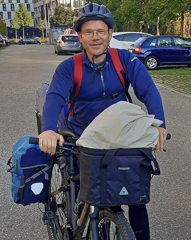 Von Bad Bellingen nach Bxlund im Krei...ssel ist bereit fr seine Fahrradtour.  | Foto: Wessel