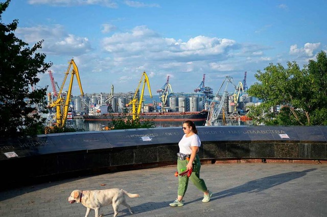 Hafen von Odessa nach ukrainischen Ang...ischen Raketen getroffen  (Archivbild)  | Foto: BULENT KILIC (AFP)