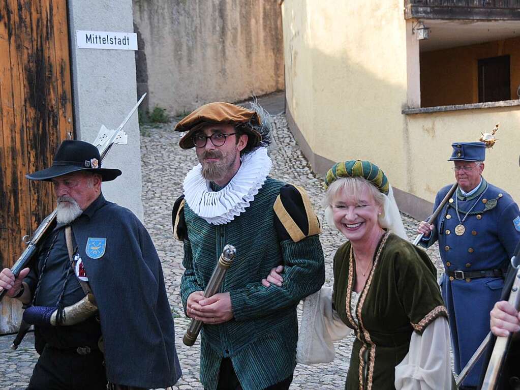 Historische Szenen und prchtige Kostme standen am Samstag im Mittelpunkt.