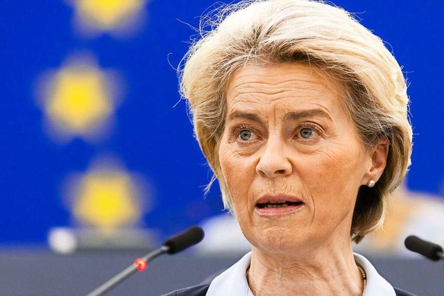 Ursula von der Leyen (CDU, Mitglied de...rsidentin der Europischen Kommission  | Foto: Philipp von Ditfurth (dpa)