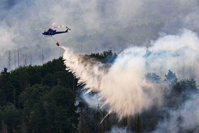 Lage bei Waldbrand im Nationalpark Bhmische Schweiz spitzt sich zu
