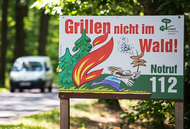 Grillen im Wald ist derzeit verboten.  | Foto: Patrick Pleul