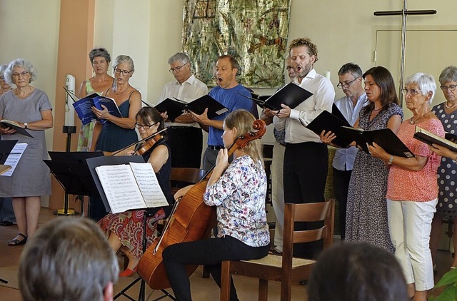 Der Kirchenchor sang Werke von Bruckner, Buxtehude und Mozart.  | Foto: Roswitha Frey