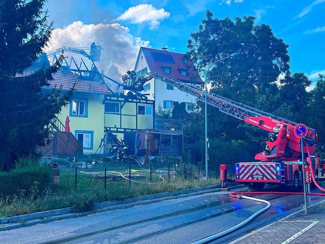 Brand in der Burgstrae in Lrrach-Tumringen  | Foto: Jonas Hirt
