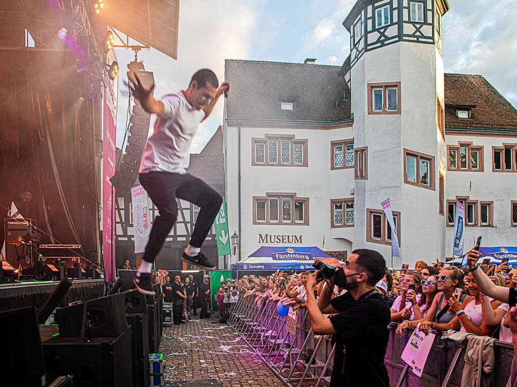 Aller guten Dinge waren fnf bei I EM Music in Emmendingen. Den Schlusspunkt des Festivals setzte Wincent Weiss.