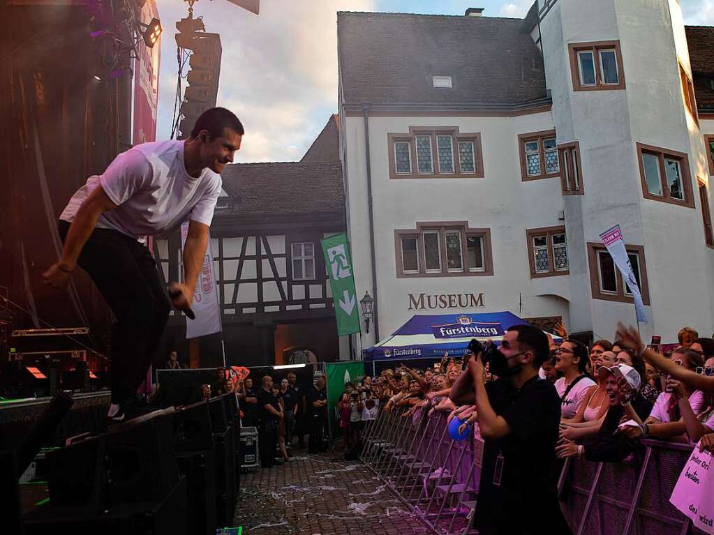 Aller guten Dinge waren fnf bei I EM Music in Emmendingen. Den Schlusspunkt des Festivals setzte Wincent Weiss.