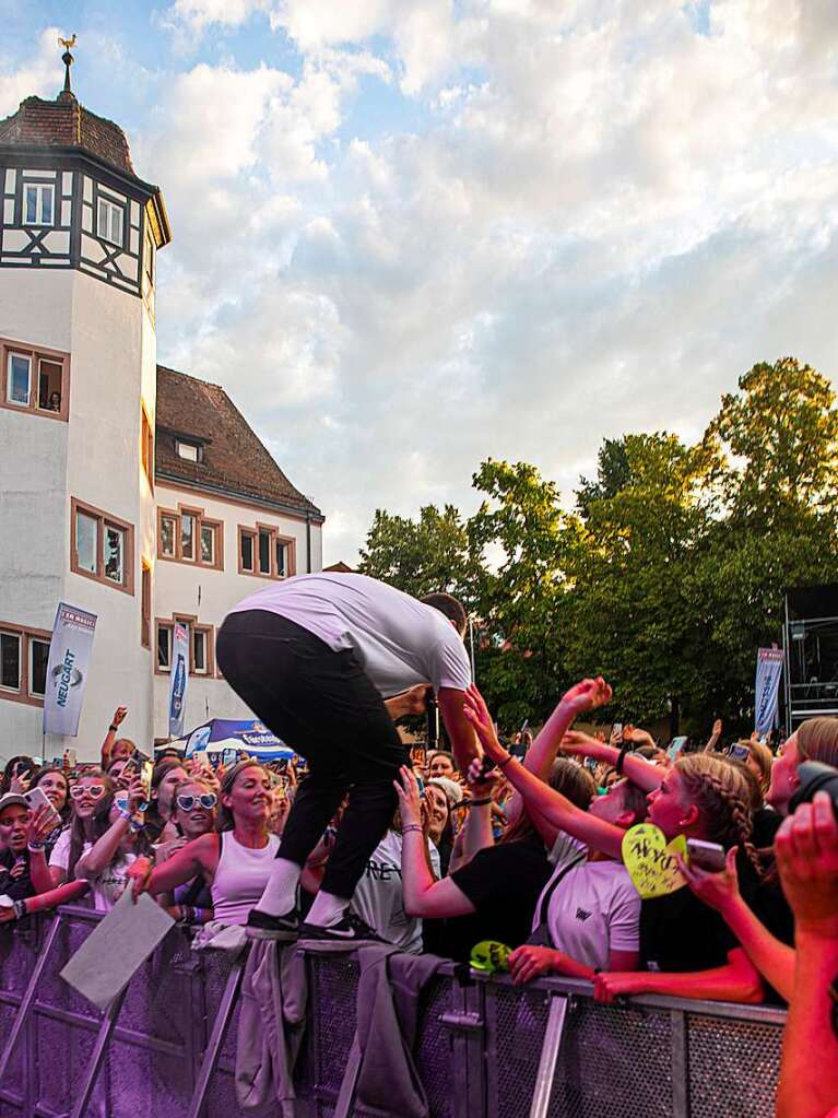 Aller guten Dinge waren fnf bei I EM Music in Emmendingen. Den Schlusspunkt des Festivals setzte Wincent Weiss.