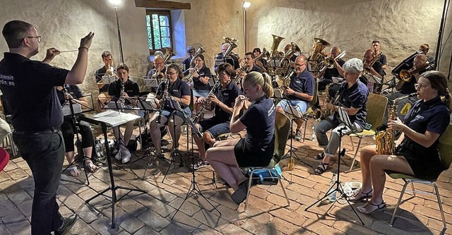 Der Merdinger Musikverein umrahmte den Sommerempfang musikalisch.  | Foto: Mario Schneberg