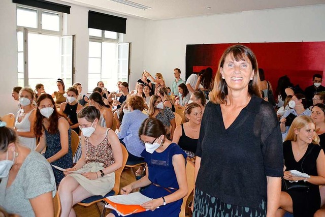 Seminarleiterin Nicole Krnkel-Schwarz...r gehen als Lehrer in die Grundschule.  | Foto: Hubert Rderer