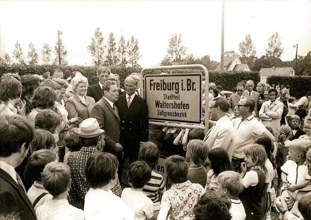 Einen groen Bahnhof gab&#8217;s 1972 ...Zens und  Stadtrtin Edith Goldschagg.  | Foto: Stadtarchiv Freiburg (Bild: Karl Mller)