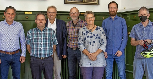 Dirk Harscher (von links), Bruno Schmi...Philipp Appenzeller und Klaus Lbisch   | Foto: Paul Eischet