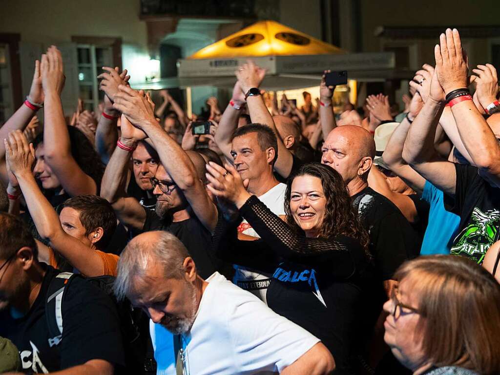 Partystimmung auf dem Markgrfler Platz in Mllheim