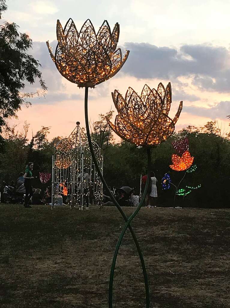 Warme Temperaturen, Musik und die stimmungsvolle Atmosphre im Kurpark, vor allem nach Anbruch der Dmmerung, sorgten in Bad Bellingen fr das zwei Jahre lang vermisste Lichterfest-Gefhl.