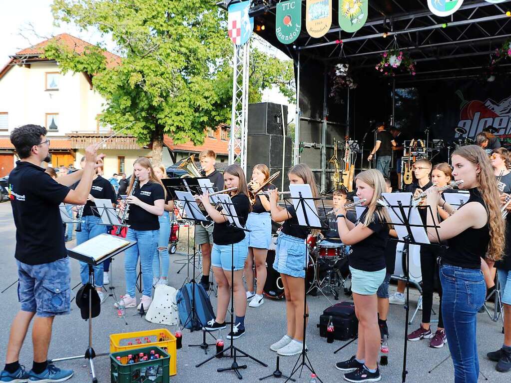 Die Jugendkapelle der Stadtmusik prsentierte sich am Samstag vor groem Publikum.