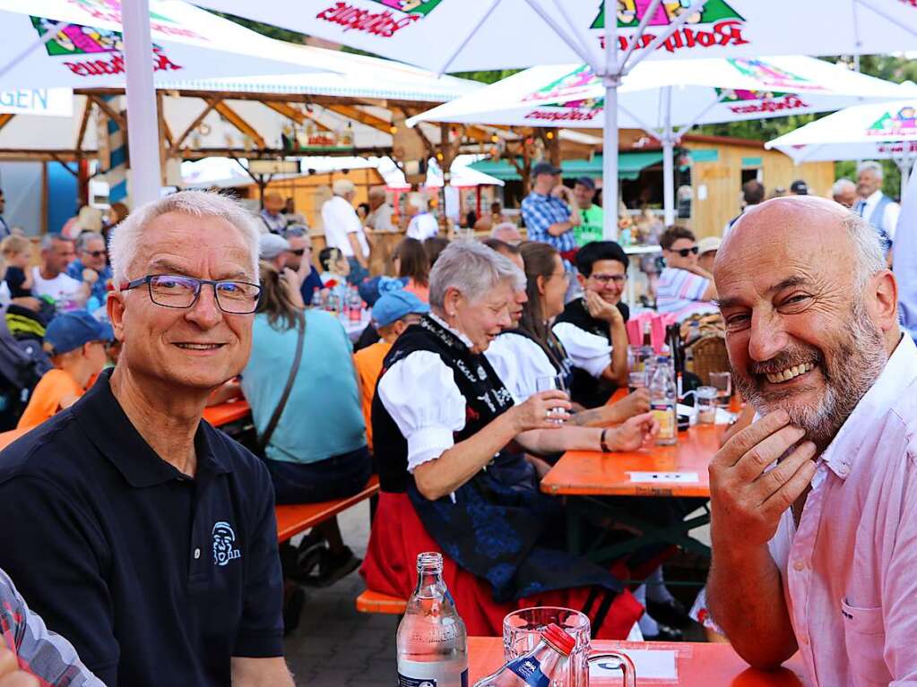 ie verstehen sich gut, Brgermeister Marlon Jost (links) und sein franzsischer Amtskollege Frdric Drevet.