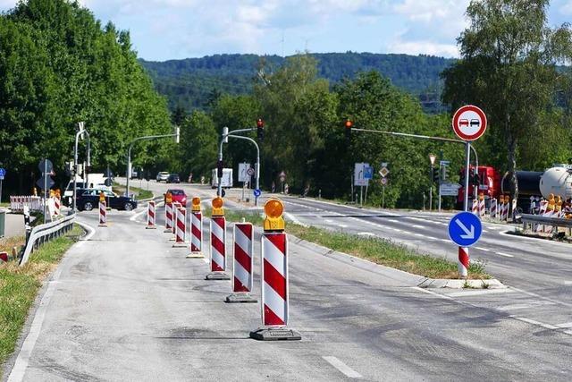 Die Sanierung der B 34 zwischen Rheinfelden und Schwörstadt erfordert viel Geduld