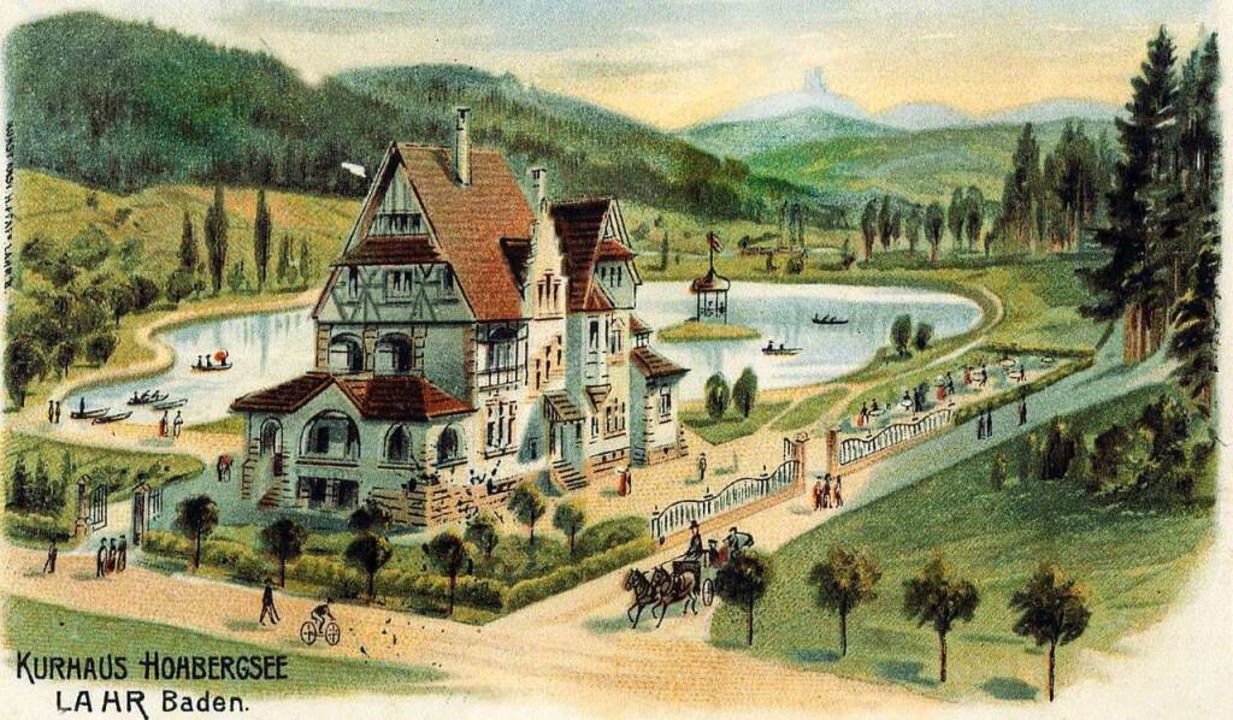 Das Kurhaus Hohbergsee auf einer Postkarte aus dem Jahr 1908.   | Foto: Manfred Eble 
