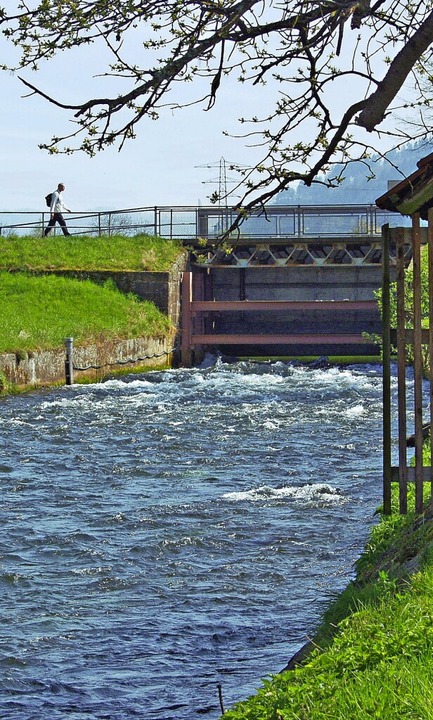 Der Mühlkanal am Kinzig-Abzweig beim G...schlag wird die Schleuse dichtgemacht.  | Foto: Heizmann/_Stadt OG