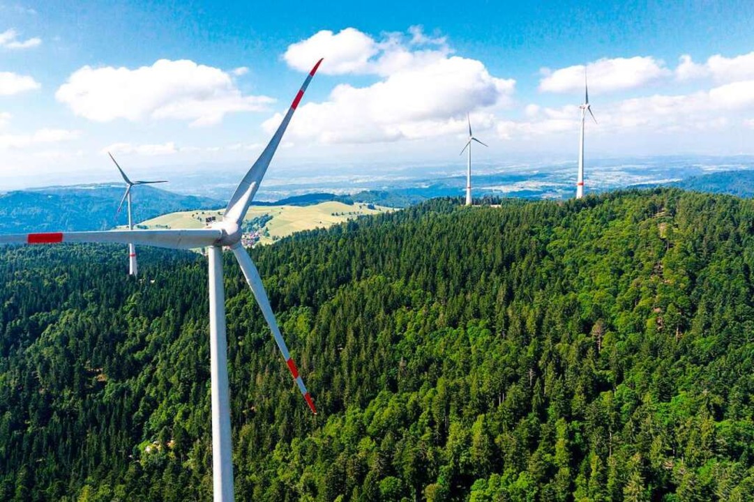 Der EWS-Windpark im Schopfheimer Ortsteil Gersbach  | Foto: Windpark Rohrenkopf