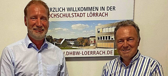 Josha Frey (rechts) und der neue DHBW-Rektor Gerhard Jger 