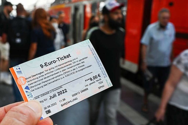 Mit dem Neun-Euro-Ticket durchs ganze ...ndermann. Dabei hat er einiges erlebt.  | Foto: Arne Dedert (dpa)