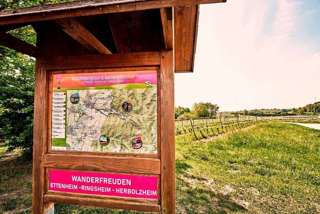 Die &#8222;Wanderfreuden&#8220;-Tafeln...risten Informationen zu den Rundwegen.  | Foto: Stadt Ettenheim