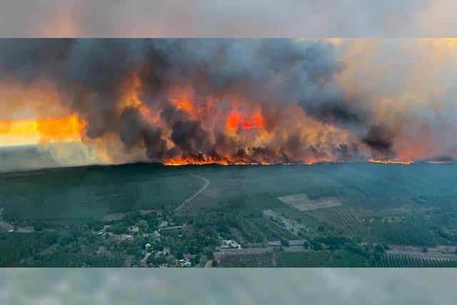 Waldbrand im Südwesten Frankreichs breitet sich schnell aus