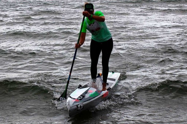 Stand-up-Paddling ist Tanja Eckers gro...n und Preise hat sie  schon abgerumt.  | Foto: Prague Internation Canoe Marathon/ Anna Navrtilov