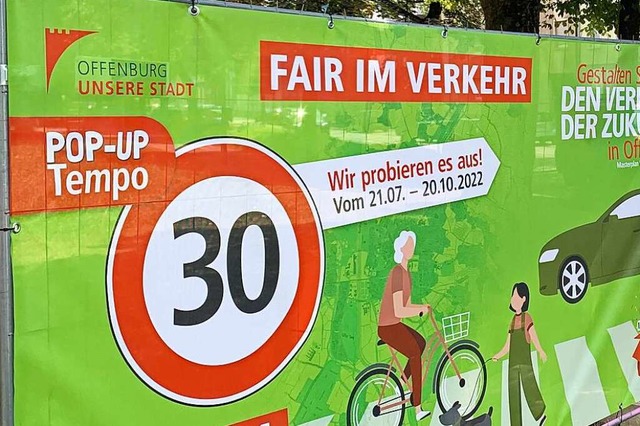 Der Tempo-30-Testlauf in Offenburg sor...nd diverse unterschiedliche Positionen  | Foto: Helmut Seller