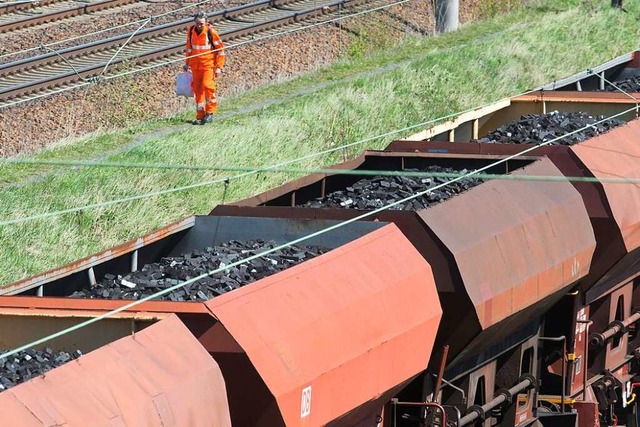 Haben demnchst Vorfahrt vor Personenz...&#8211; Zge mit Kohle fr Kraftwerke.  | Foto: Peter Endig (dpa)