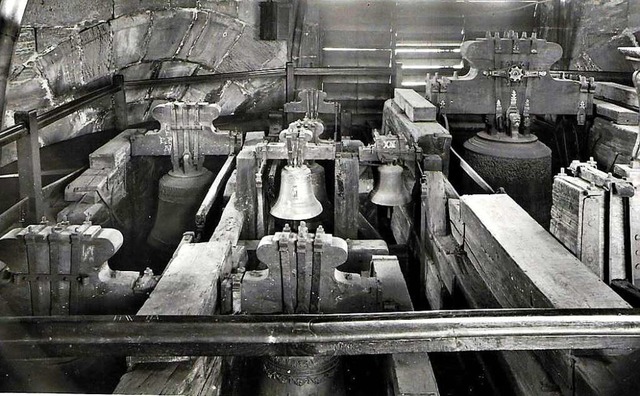 Der Glockenstuhl des Freiburger Mnsters auf einer um 1930 entstandenen Aufnahme  | Foto: Archiv Hans Sigmund