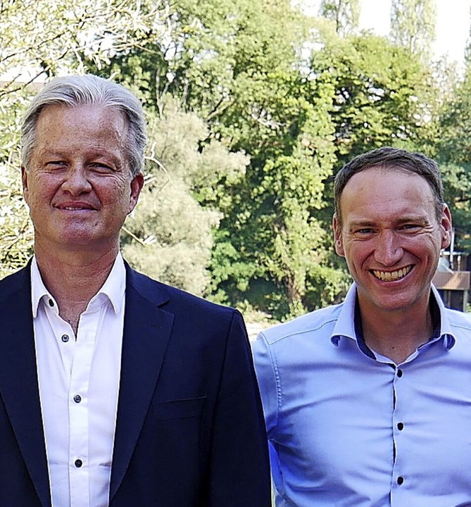 Joachim Wölle und  Johannes Schoder (von links)  | Foto: Michael Gottstein