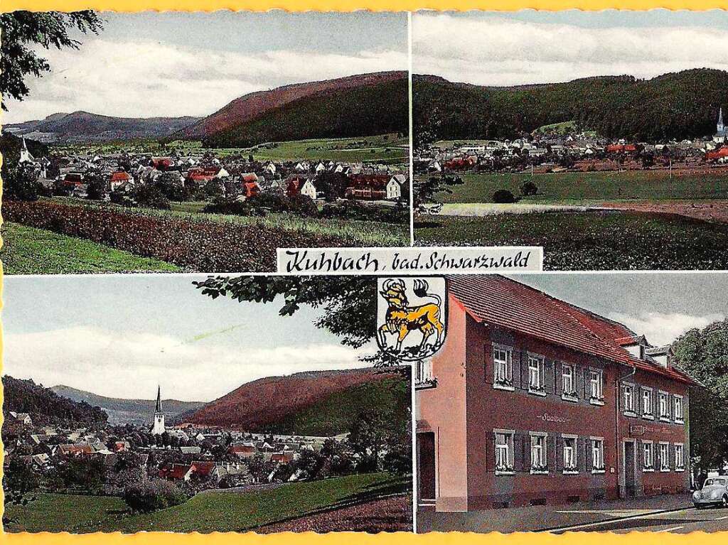 Dorfansicht mit Gasthaus Kreuz ca. 1960