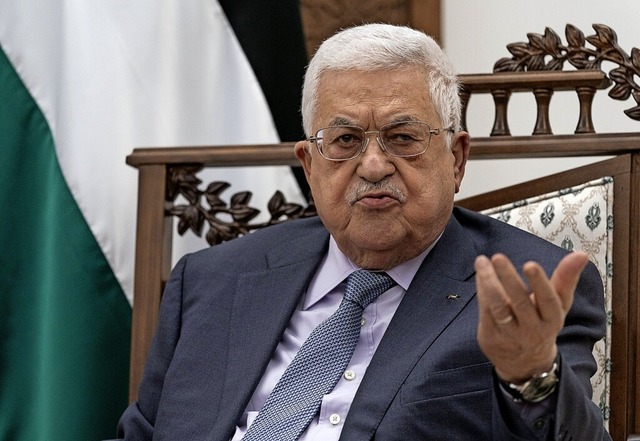 Seine Provokation sorgt fr Konflikte: Palstinenserprsident Abbas.  | Foto: Alex Brandon (dpa)