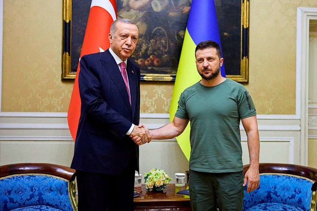 Erdogan bei seinem Treffen mit Selenskyj  | Foto: - (AFP)