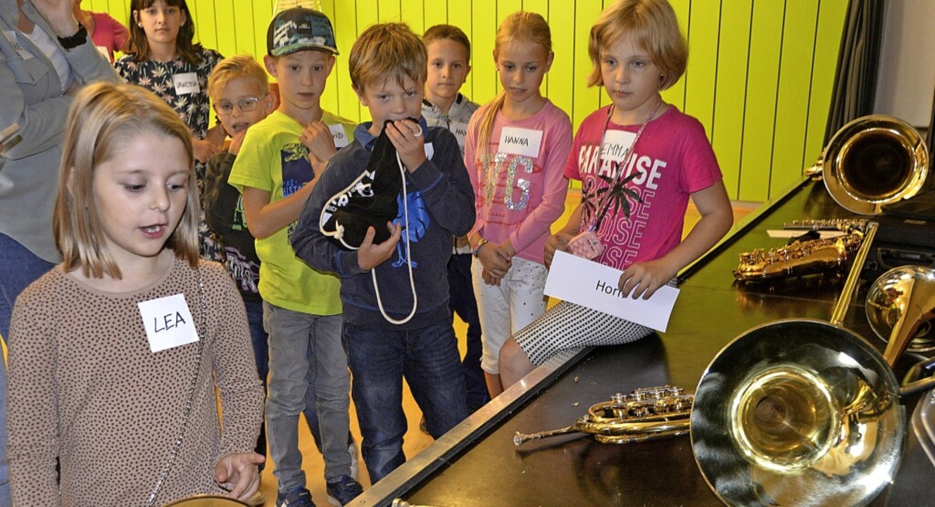 Das Kennenlernen von Instrumenten war fr die Kinder sehr spannend   | Foto: Christiane Sahli