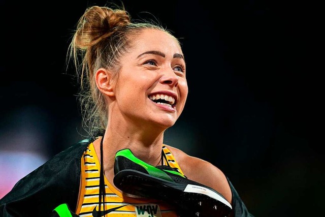 Sprinterin Gina Lckenkemper berragt ...der Leichtathletik ein junges Gesicht.  | Foto: INA FASSBENDER (AFP)