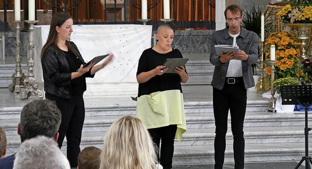 Tanja Pannier, Winnie Brckner und Mat...en am Samstagabend ein Konzert im Dom.  | Foto: Michael Gottstein