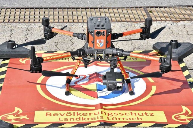 Der neue Multicopter der Feuerwehr Lrrach.  | Foto: Kathrin Ganter