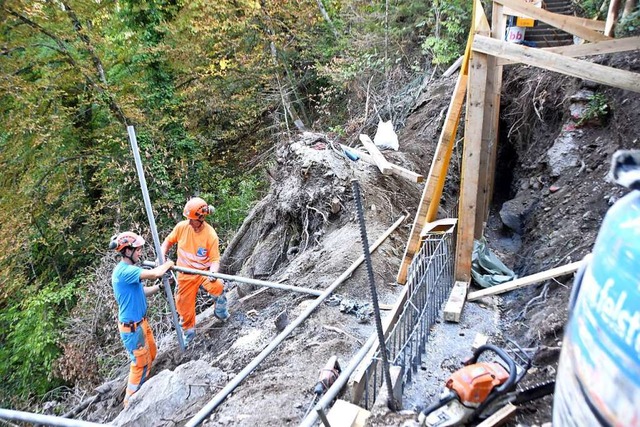 Kleine Ursache, groe Wirkung: Wegen e...#8220; gesperrt, der nun saniert wird.  | Foto: Horatio Gollin